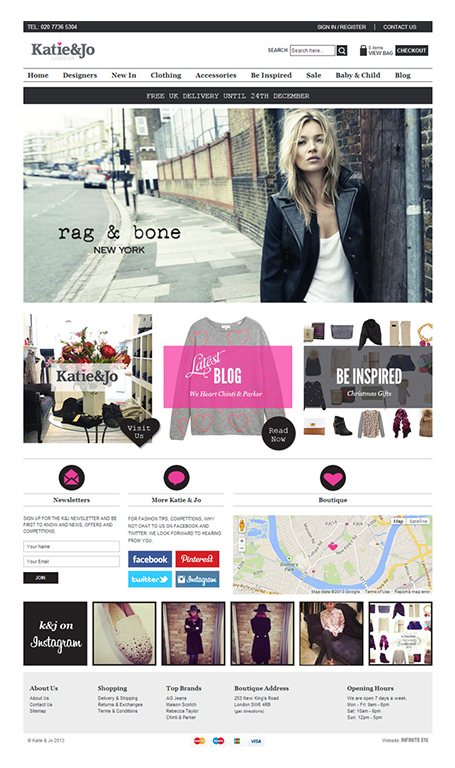 Katie&Jo magento website redesign 2013